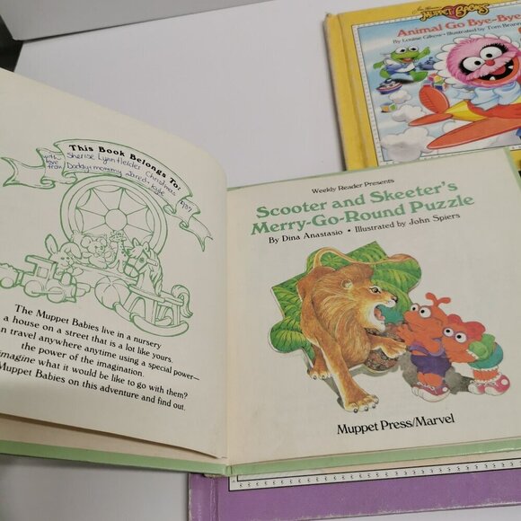 Muppet Babies Books Set of 5 Vintage Jim Henson Kids Stories Miss Piggy Kermit F - Picture 4 of 9